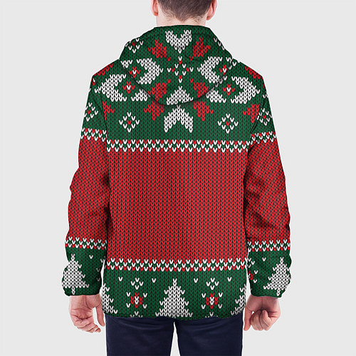 Мужская куртка Knitted Christmas Pattern / 3D-Белый – фото 4