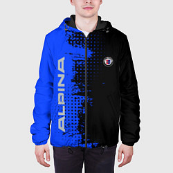 Куртка с капюшоном мужская Alpina Blue and Black, цвет: 3D-черный — фото 2
