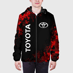 Куртка с капюшоном мужская TOYOTA MILITARY PIXEL BLACK RED, цвет: 3D-черный — фото 2