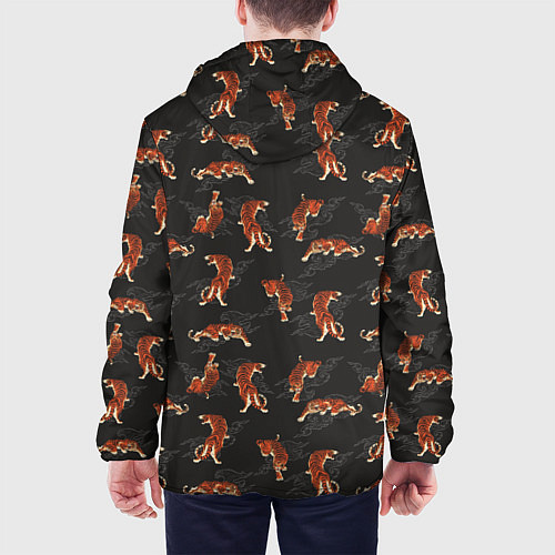 Мужская куртка Тигр-хищник в облаках / 3D-Черный – фото 4