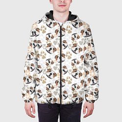 Куртка с капюшоном мужская Английский Бульдог Bulldog, цвет: 3D-черный — фото 2