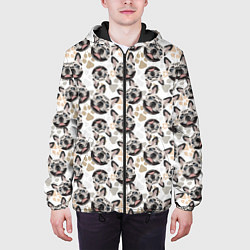 Куртка с капюшоном мужская Собака Французский Бульдог French Bulldog, цвет: 3D-черный — фото 2