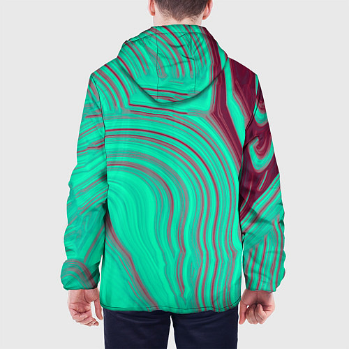 Мужская куртка Зеленый прилив / 3D-Белый – фото 4