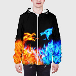 Куртка с капюшоном мужская FIRE DRAGONS ОГНЕННЫЕ ДРАКОНЫ, цвет: 3D-белый — фото 2