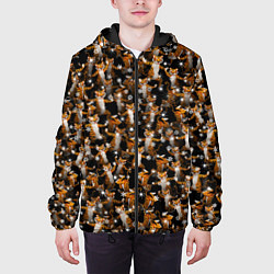 Куртка с капюшоном мужская Тигры пляшут Новый Год, цвет: 3D-черный — фото 2