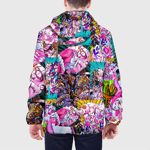 Мужская куртка JOJO KILLER QUEEN КОРОЛЕВА УБИЙЦА УЗОР PATTERN / 3D-Белый – фото 4