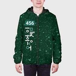 Куртка с капюшоном мужская SQUID GAME - 456Й - Брызги, цвет: 3D-черный — фото 2