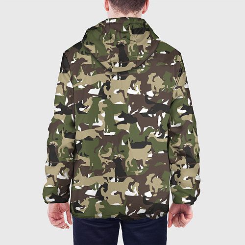 Мужская куртка Камуфляж из Собак Camouflage / 3D-Черный – фото 4
