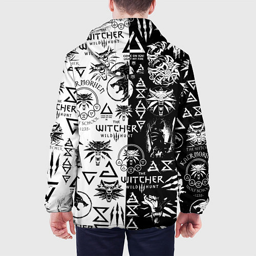 Мужская куртка THE WITCHER LOGOOMBING ВЕДЬМАК ПАТТЕРН / 3D-Белый – фото 4