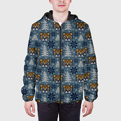 Куртка с капюшоном мужская Пиксельный новый 2022 год, цвет: 3D-черный — фото 2