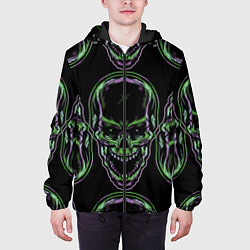 Куртка с капюшоном мужская Skulls vanguard pattern 2077, цвет: 3D-черный — фото 2