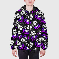 Куртка с капюшоном мужская JOJO KILLER QUEEN КОРОЛЕВА УБИЙЦА УЗОР, цвет: 3D-черный — фото 2