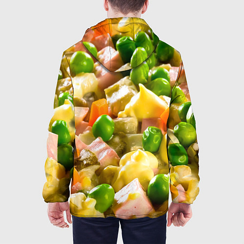 Мужская куртка Весь в оливье / 3D-Белый – фото 4