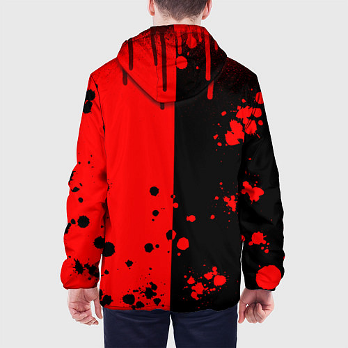 Мужская куртка Deltarune black & red / 3D-Белый – фото 4