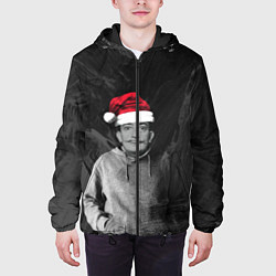 Куртка с капюшоном мужская Санта Сальвадор Дали, цвет: 3D-черный — фото 2