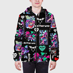 Куртка с капюшоном мужская DELTARUNE PATTERN ART ГЕРОИ ДЕЛЬТАРУН, цвет: 3D-черный — фото 2