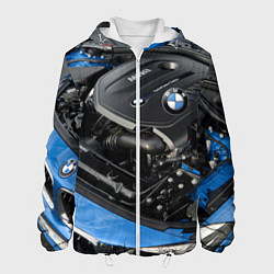 Куртка с капюшоном мужская BMW Engine Twin Power Turbo, цвет: 3D-белый