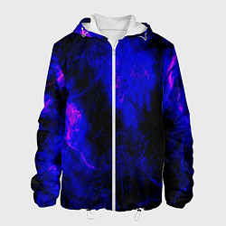 Куртка с капюшоном мужская Purple Tie-Dye, цвет: 3D-белый