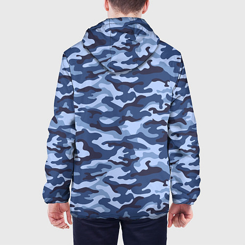 Мужская куртка Синий Камуфляж Camouflage / 3D-Черный – фото 4