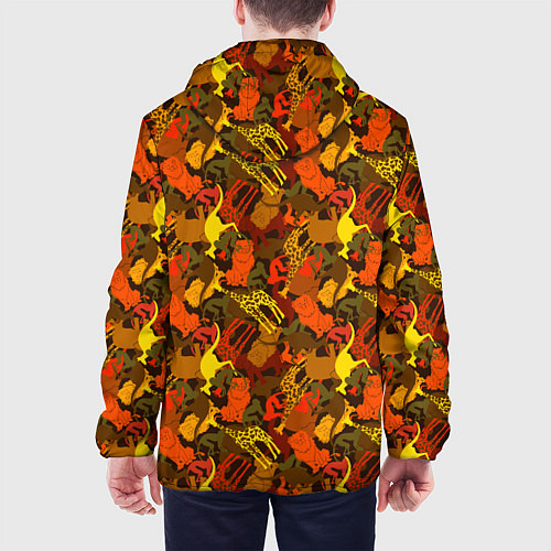 Мужская куртка Зверинец животные / 3D-Черный – фото 4