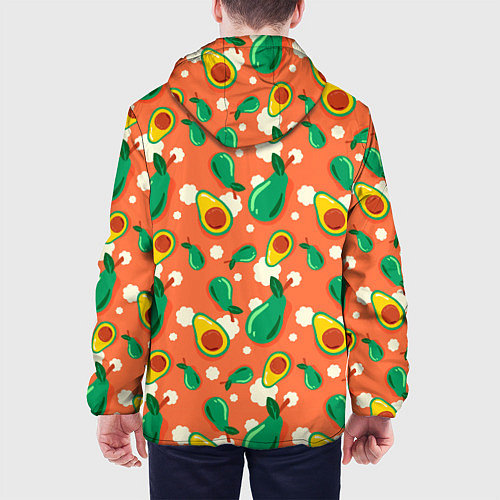 Мужская куртка Паттерн из авокадо / 3D-Белый – фото 4