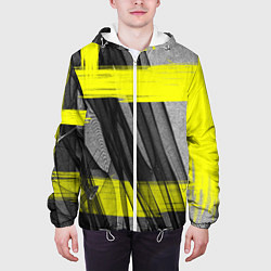 Куртка с капюшоном мужская Коллекция Get inspired! Абстракция Fl-42-167-l-yel, цвет: 3D-белый — фото 2