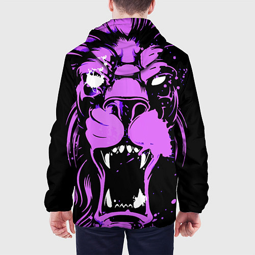 Мужская куртка Neon pink lion / 3D-Черный – фото 4