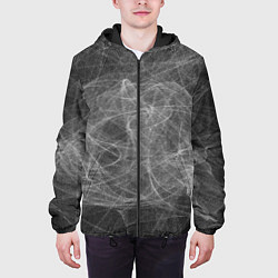 Куртка с капюшоном мужская Коллекция Get inspired! Абстракция Fl-44-i, цвет: 3D-черный — фото 2
