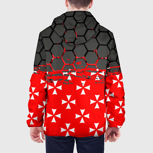 Мужская куртка Umbrella Corporation - Соты / 3D-Белый – фото 4