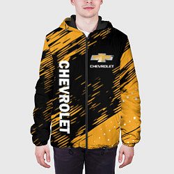 Куртка с капюшоном мужская Chevrolet, Chevrolet Черно Желтый, цвет: 3D-черный — фото 2