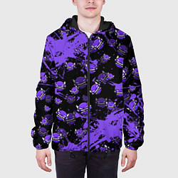 Куртка с капюшоном мужская Геометри Дэш game Geometry Dash, цвет: 3D-черный — фото 2