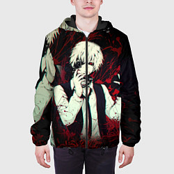Куртка с капюшоном мужская Токийский Гуль и Брызги Аниме Ghoul, цвет: 3D-черный — фото 2