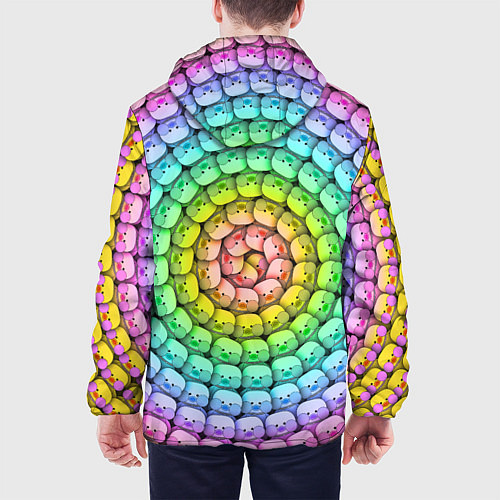 Мужская куртка Psychedelic Lalafanfan / 3D-Белый – фото 4