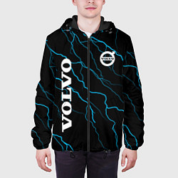 Куртка с капюшоном мужская Volvo разряд молний, цвет: 3D-черный — фото 2