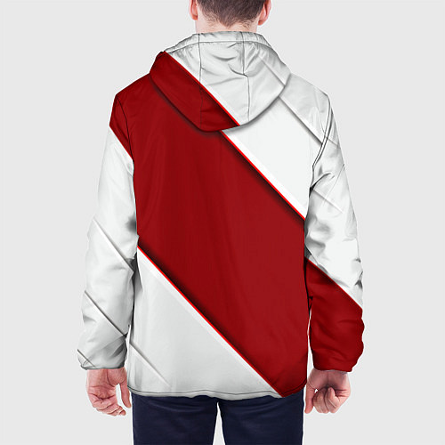 Мужская куртка Honda - Red sport / 3D-Белый – фото 4