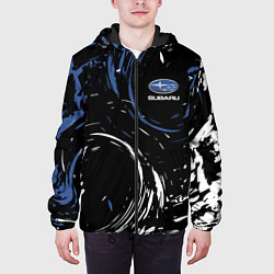 Куртка с капюшоном мужская Subaru - Круговорот, цвет: 3D-черный — фото 2