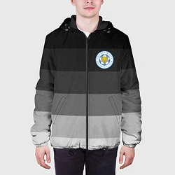 Куртка с капюшоном мужская Лестер, Leicester City, цвет: 3D-черный — фото 2