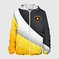Куртка с капюшоном мужская Lamborghini - Sport бренд, цвет: 3D-белый