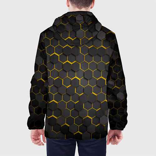Мужская куртка Lamborghini - Золотые соты / 3D-Белый – фото 4