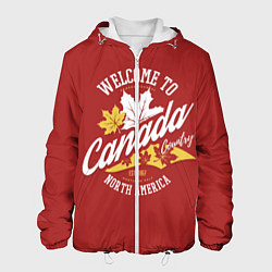Куртка с капюшоном мужская Канада Canada, цвет: 3D-белый