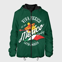 Куртка с капюшоном мужская Мексика Mexico, цвет: 3D-черный