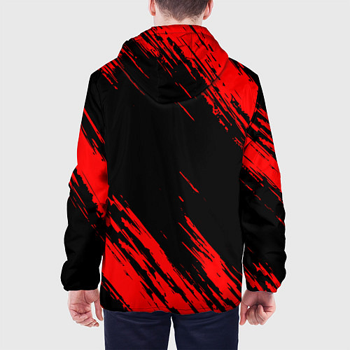 Мужская куртка Mitsubishi Texture Red / 3D-Белый – фото 4