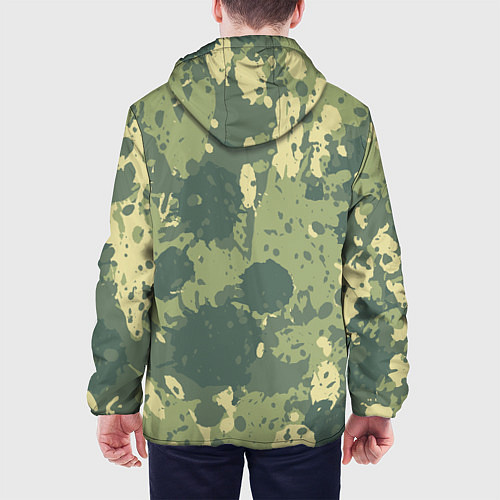 Мужская куртка Камуфляж: Брызги красок / 3D-Белый – фото 4