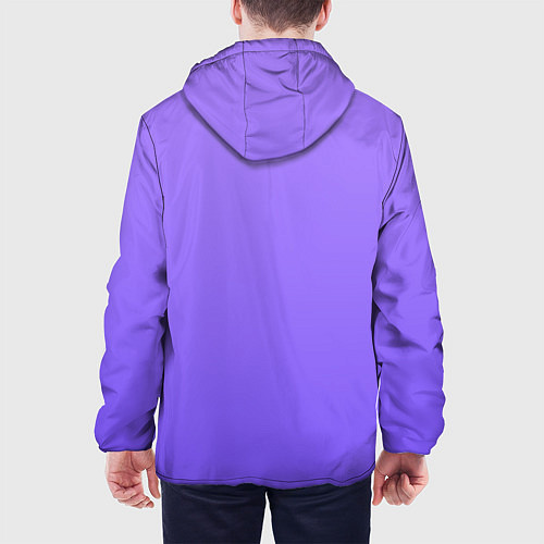Мужская куртка Красивый фиолетовый светлый градиент / 3D-Белый – фото 4