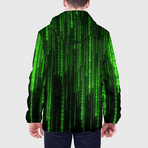 Мужская куртка Бегущий по коду / 3D-Белый – фото 4