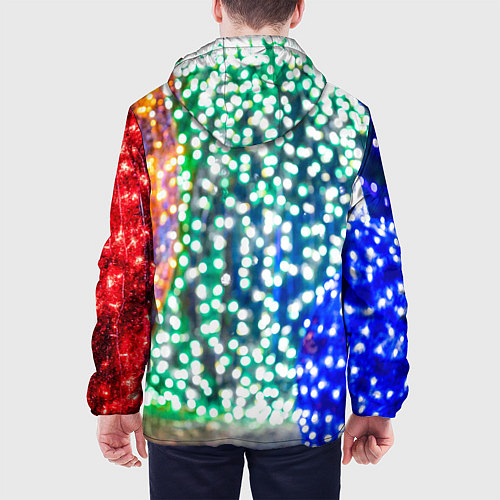 Мужская куртка Новогодняя инсталляция - Шары / 3D-Черный – фото 4
