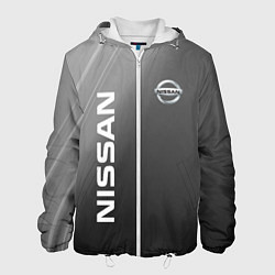 Куртка с капюшоном мужская Ниссан, цвет: 3D-белый
