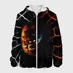 Куртка с капюшоном мужская КЛИНОК РАССЕКАЮЩИЙ ДЕМОНОВ Зеницу Агацума, цвет: 3D-белый