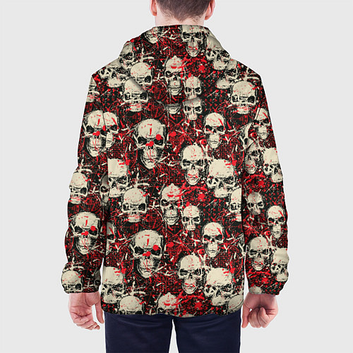 Мужская куртка Кровавые Черепа Skulls / 3D-Черный – фото 4