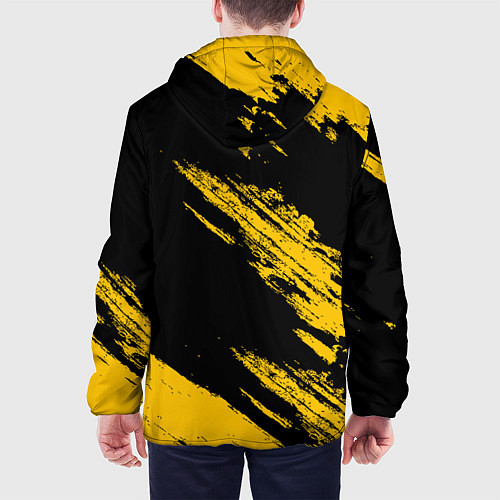 Мужская куртка BLACK AND YELLOW GRUNGE ГРАНЖ / 3D-Белый – фото 4